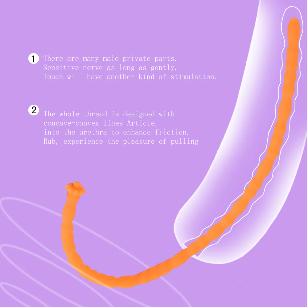 Silicone Urethral Sound Beads Penis Plug Urinary Dilator Urethra Masturbation Rod Sex Toy Bladder Stimulation for Men