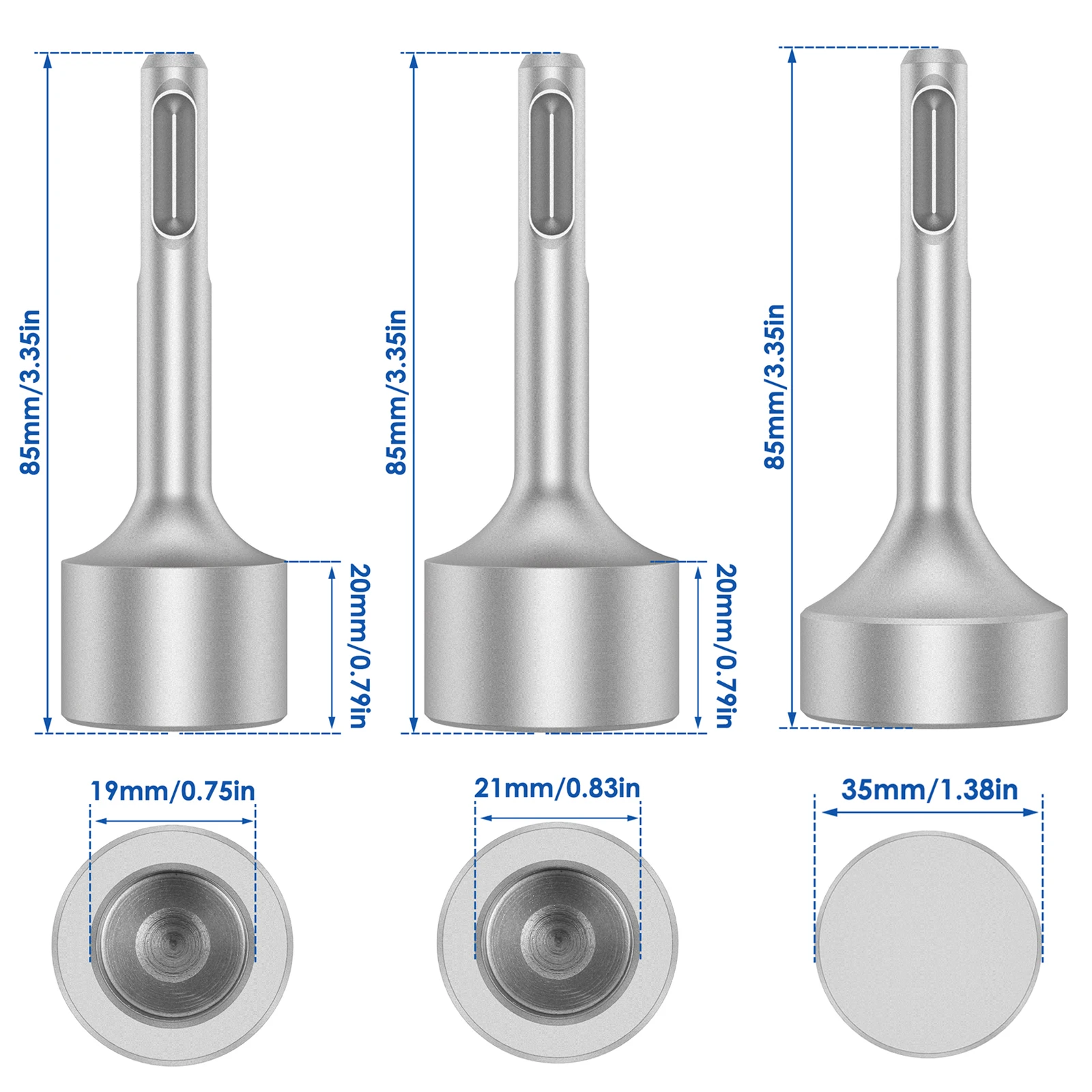 Durable Forged Steel Ground Rod Driver for SDS Plus Rotary Hammers