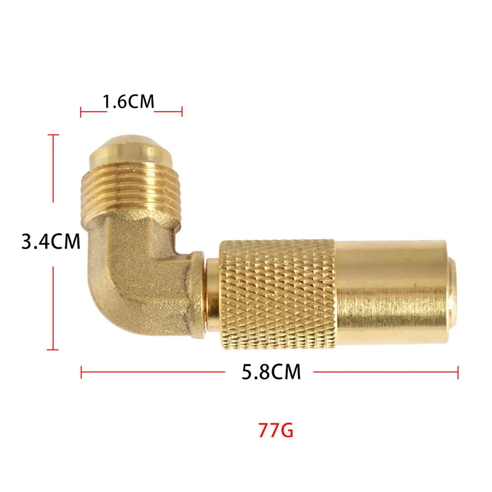 Propane Elbow Fitting Conversion Fitting Propane Gas BBQ 3/8" for Tabletop Grill 17 inch and 22 inch Adapter Replace