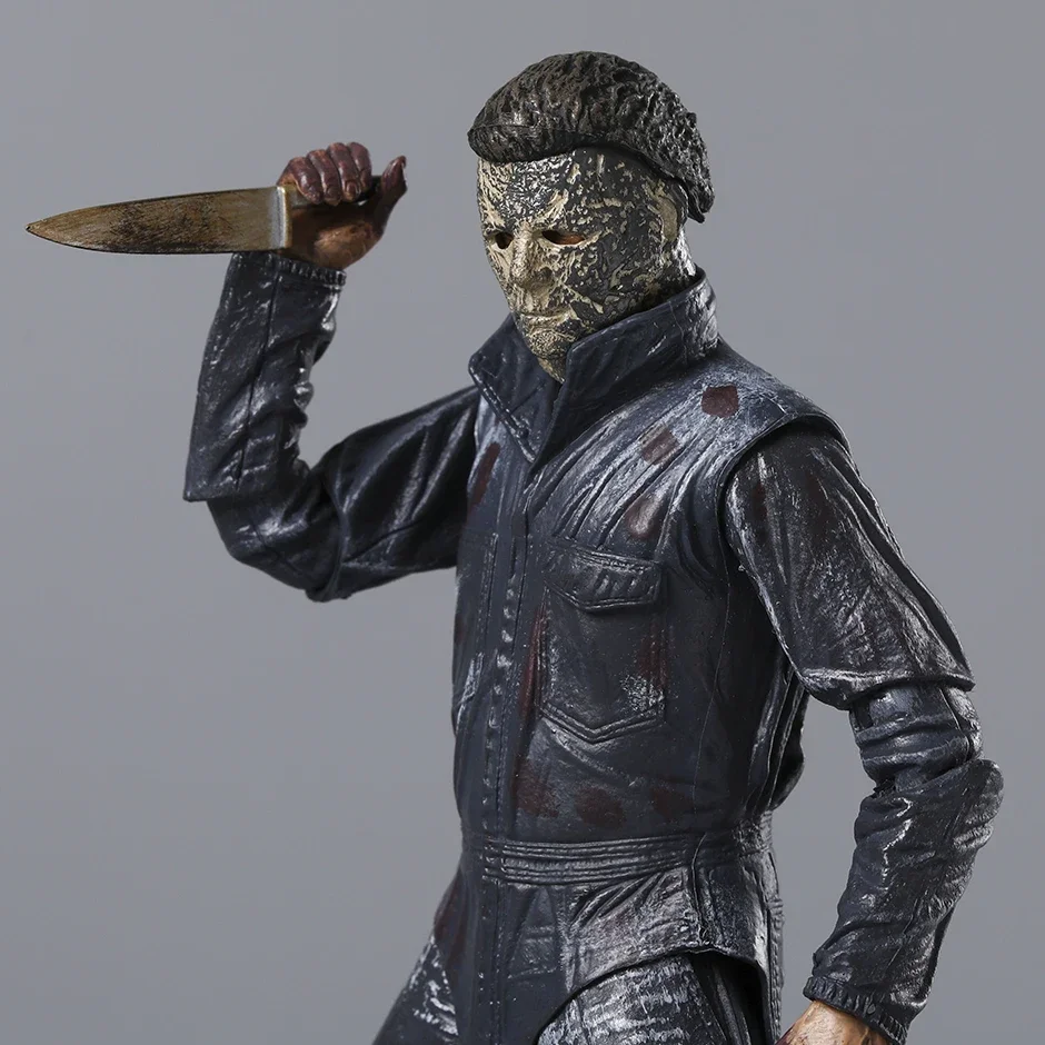 Neca michael myers,PVCアクションフィギュア,ハロウィーンの終わり
