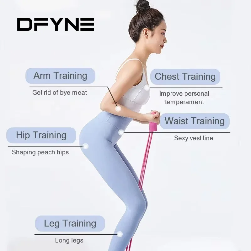 Four-Tube Pedal Tensioner Multi-Functional Household Fitness Equipment Yoga Abdominal Strengthening Elastic Band Tension Rope
