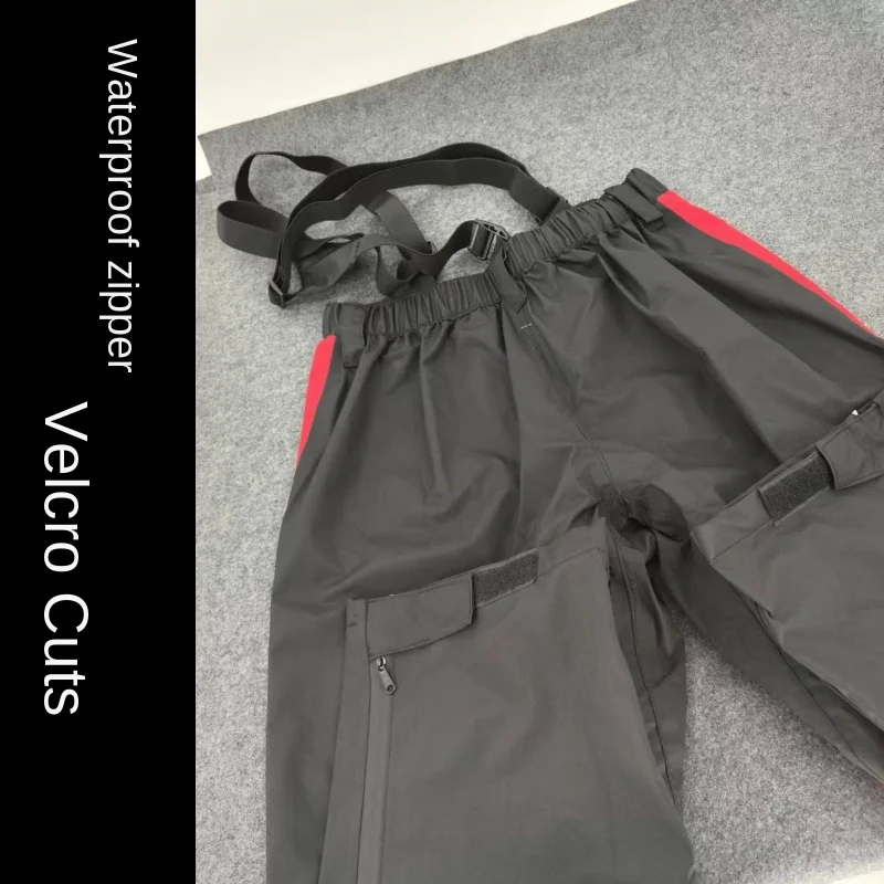 New Rainstorm-proof Fishing Pants for Men Rock Fishing Warm Quick-drying Thin Waterproof Pants Mens Suspenders Overalls