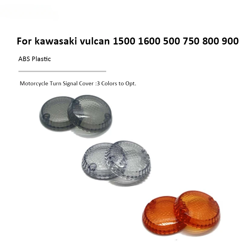 

Pair Motorcycle Turn Signal Lens Indicator Cover For kawasaki vulcan 1500 1600 500 700 750 800 900 W650 zephyr 1100 550 zn1100