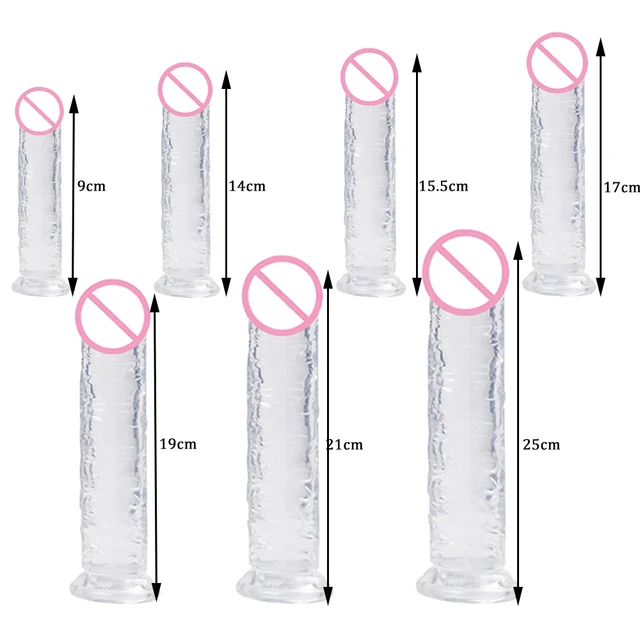 Realistischer Dildo Spielzeug für Erwachsene Transparenter Dildo Saugnapf Gelee Frauen Erotik Sexspielzeug Weiche Klitoris Vaginalmasturbatoren Penis