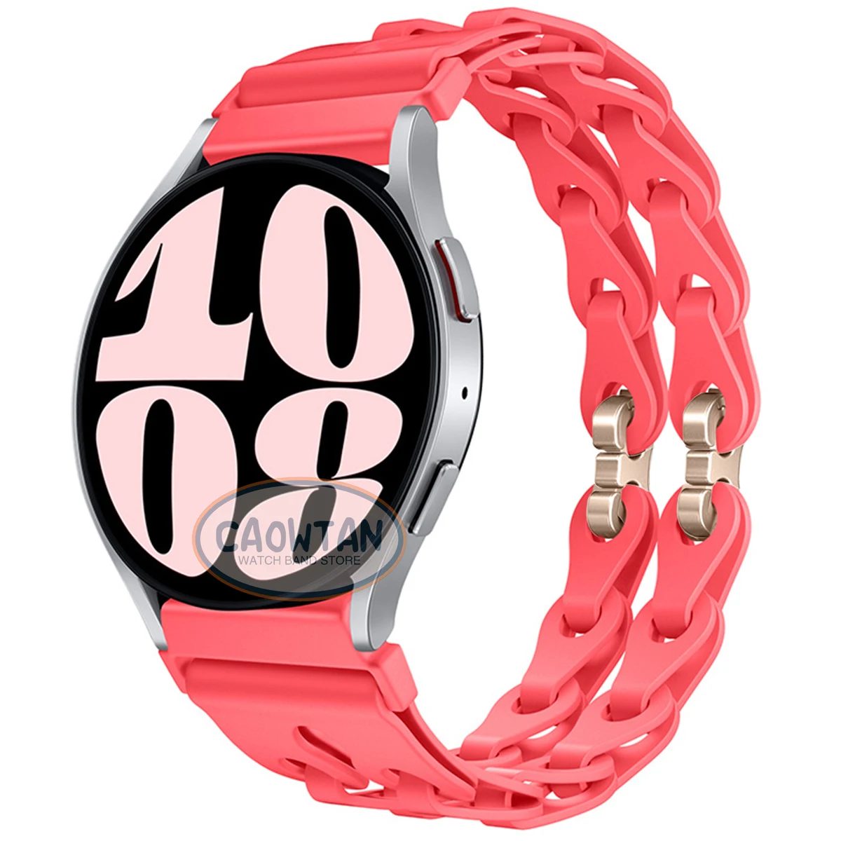 Stylish Silicone Chain Strap for Smartwatches - Multiple Sizes Available