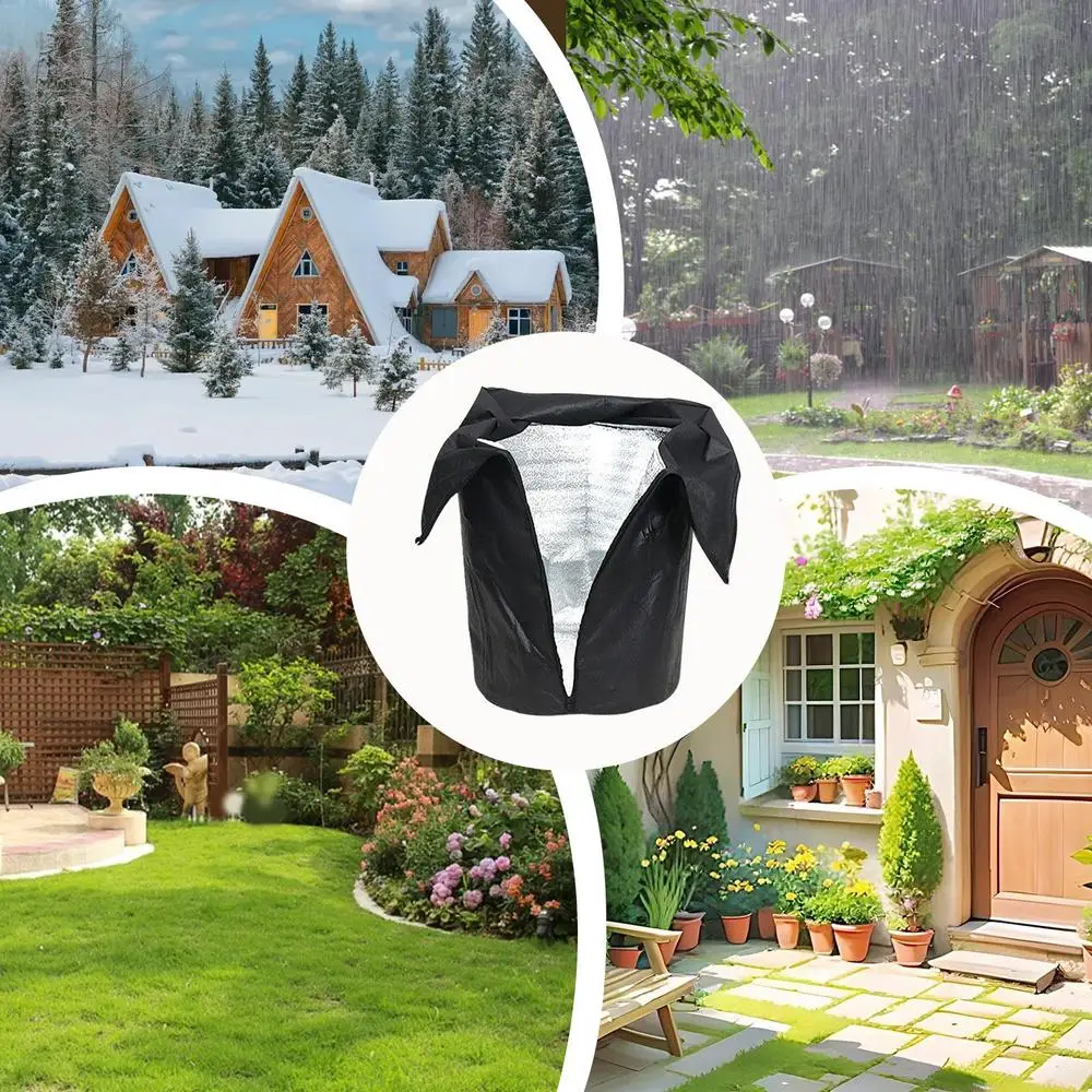 Winter Outdoor Blumentopf Schutz Tasche Anti-Frost Kaltes Wetter Bäume Jacke Garten Pflanze Isolierung Schutzhülle Topf – Detail 11
