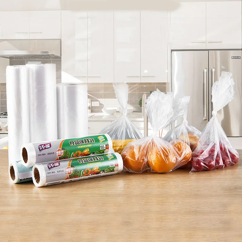 1 Roll Kitchen Clear PE Foil Cling Film Food Storage Plastic Wrap Roll  Fruit Vegetable Cover - AliExpress