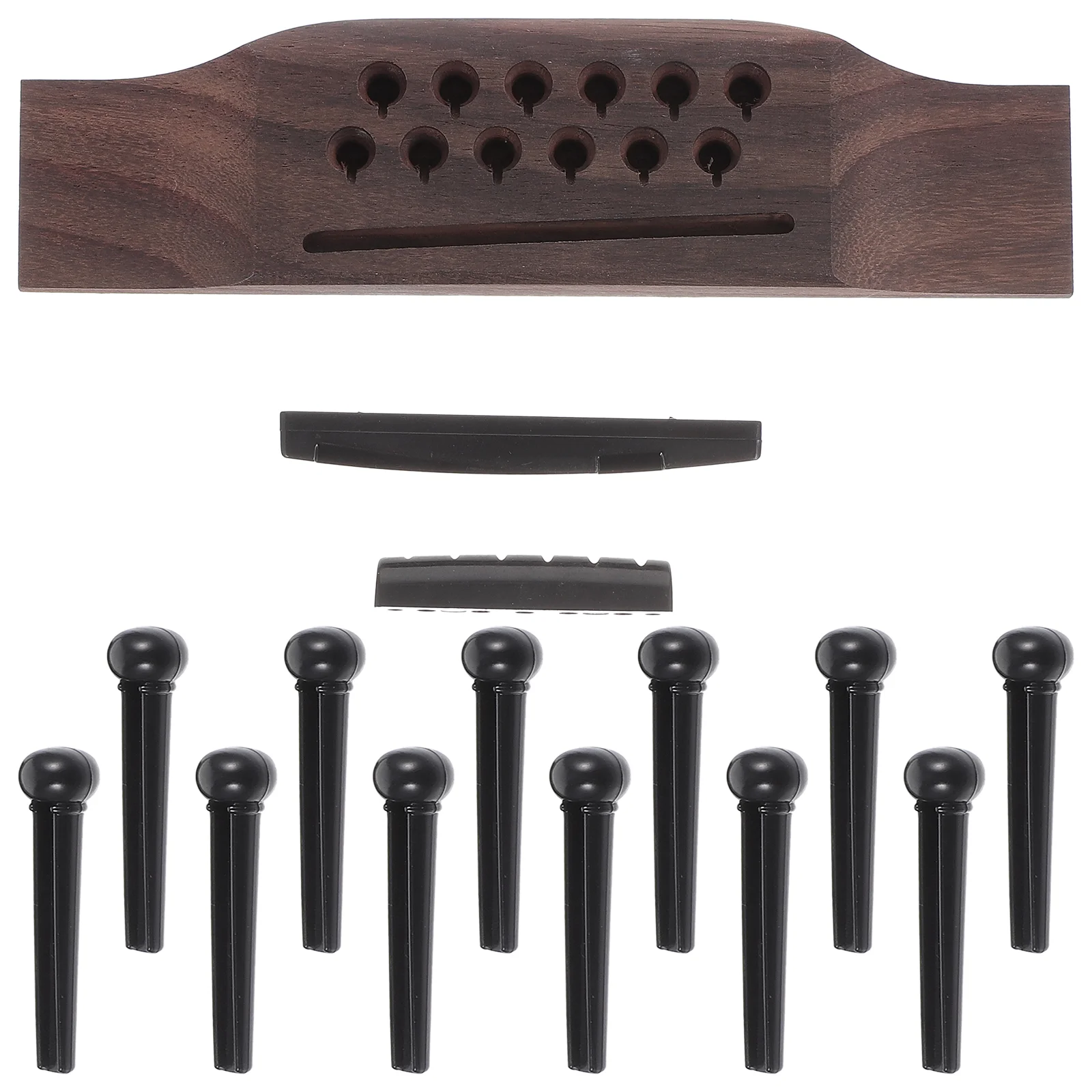 

1 Set Acoustic Guitar Bridge 12 String Saddle And Nut Replacement Guitar Bridge Pins