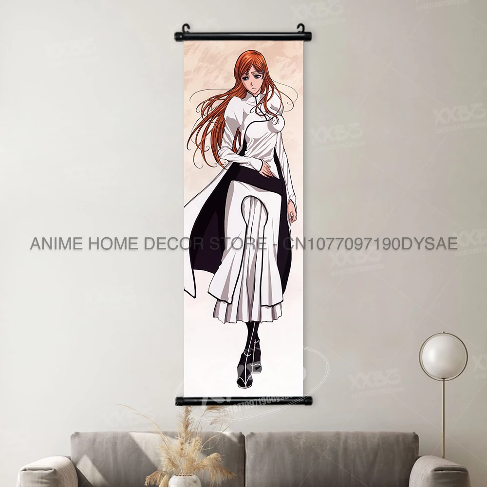 Bleach Anime Art Scroll: Ichigo & Orihime Decorative Wall Hanging
