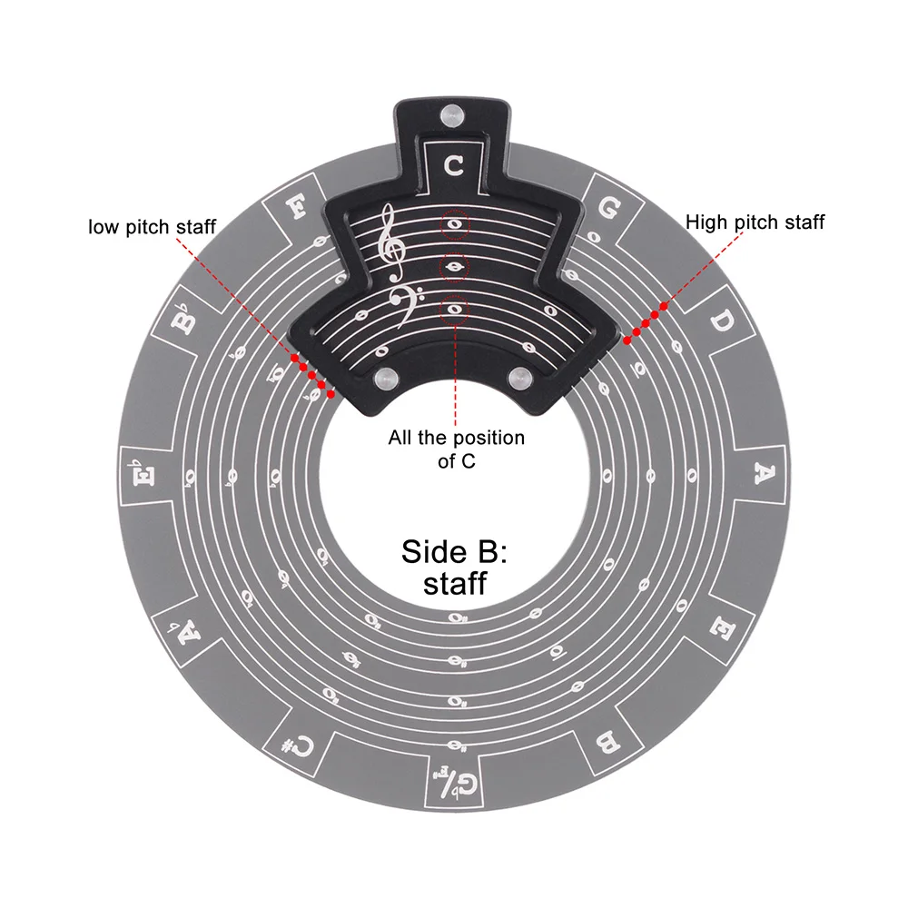 Circle of Fifths Aluminum Alloy Wheel Melody Tool Music Theory Plate Learning Tool Chord Series Table Melody Fifth Degree circle fifths tool