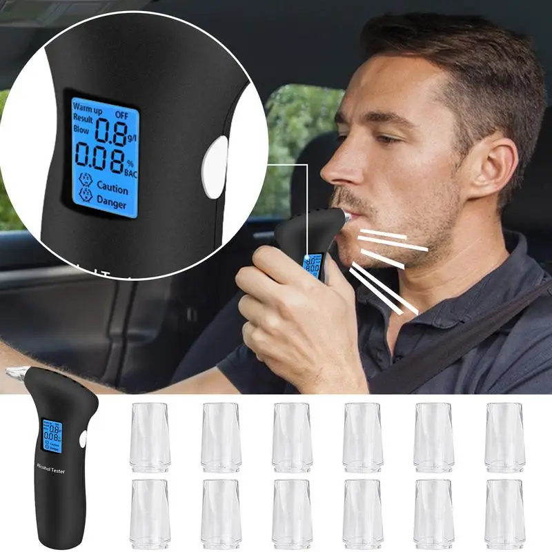 AlcoholTesterForLiquorBreathalyzerAlcoholTesterWithMouthpieces
