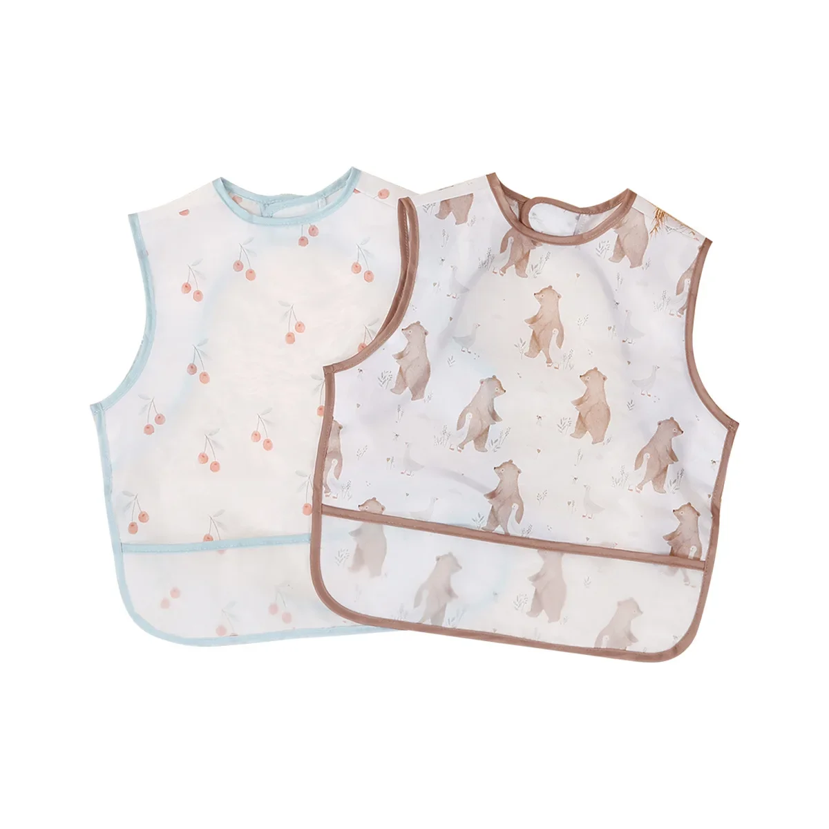 Children's Eating Apron Baby Waterproof Dirty Proof Sleeveless Breathable Painting Clothes Anti Dirt Apron Feeding Cover up