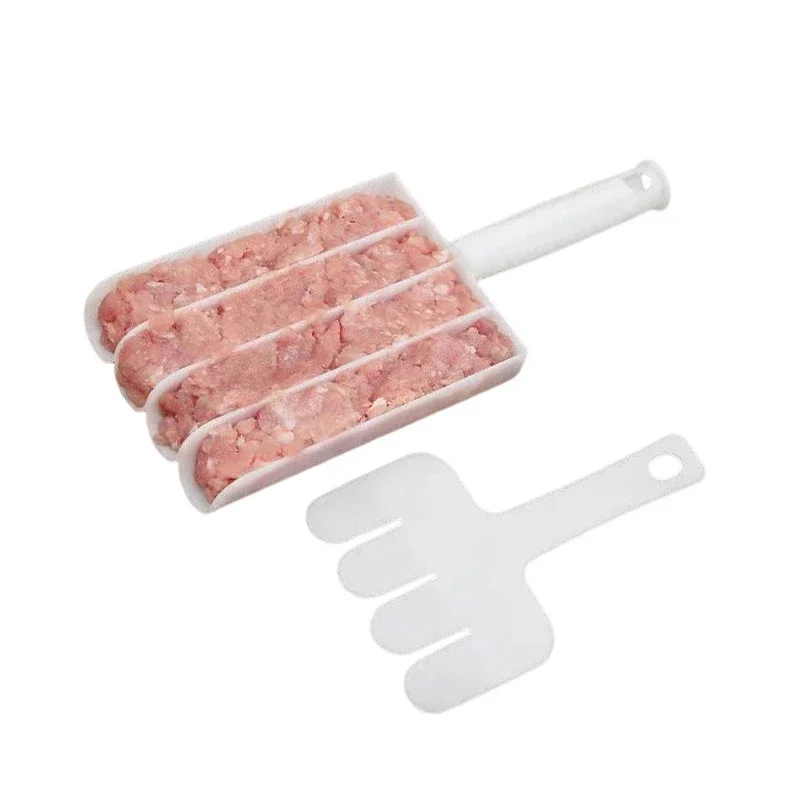 Meatball Maker Kitchen Utensils Meat Ball Scoop with Cutting Spade Ball Maker None-Stick Meatball Maker Creative Kitchen Triple Meatball Maker