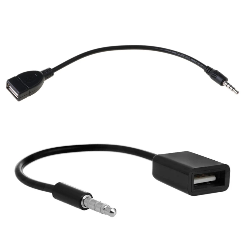 USB to 3.5mm Adapter Audio Earphone Converter 3.5mm Audio Adapter Audio Headphone Adapter Portable 3.5mm to USB Converter Cable Connect to the Aux Interface of the Car Car and U Disk