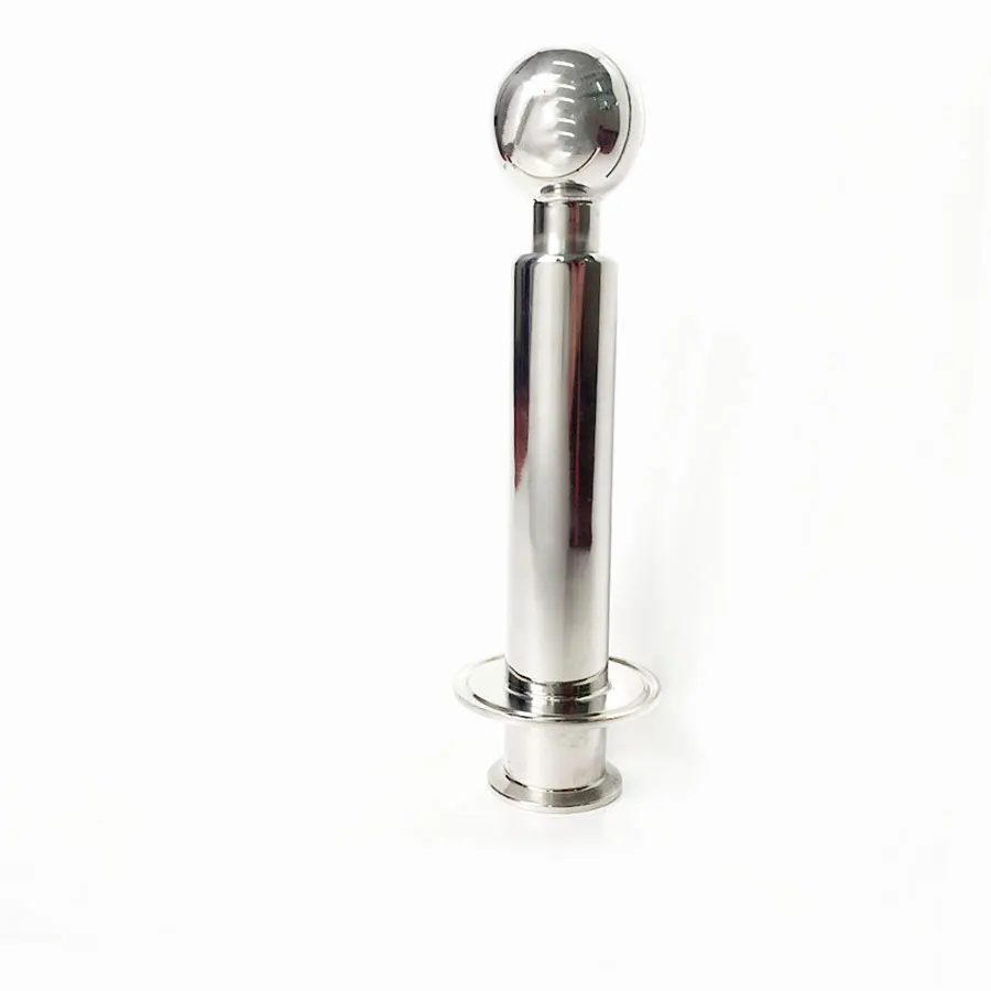 1.5" Tri Clamp x 2.5" Tri Clover CIP Rotary Cleaning Ball SUS 304 Stainless Steel Sanitary Fitting Beer Beering Length 200mm