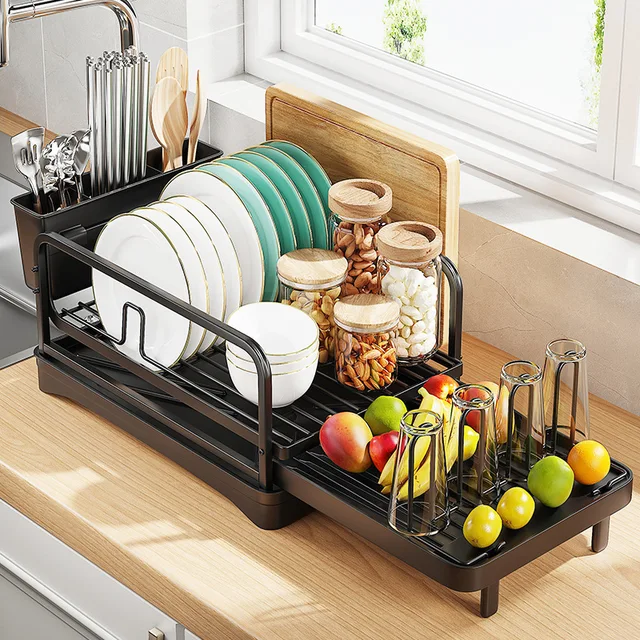 Kitchen Organizer Double Tier Dish Drainer Joseph Joseph Tier Dish