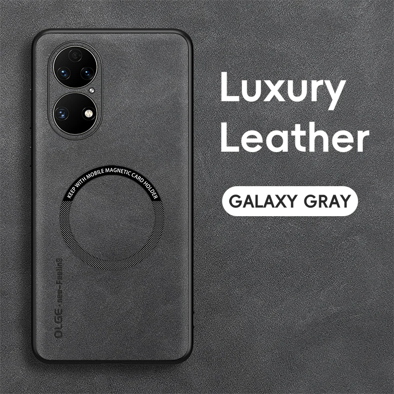 Magnetic Retro Leather Soft Wireless Charging Phone Case Cover