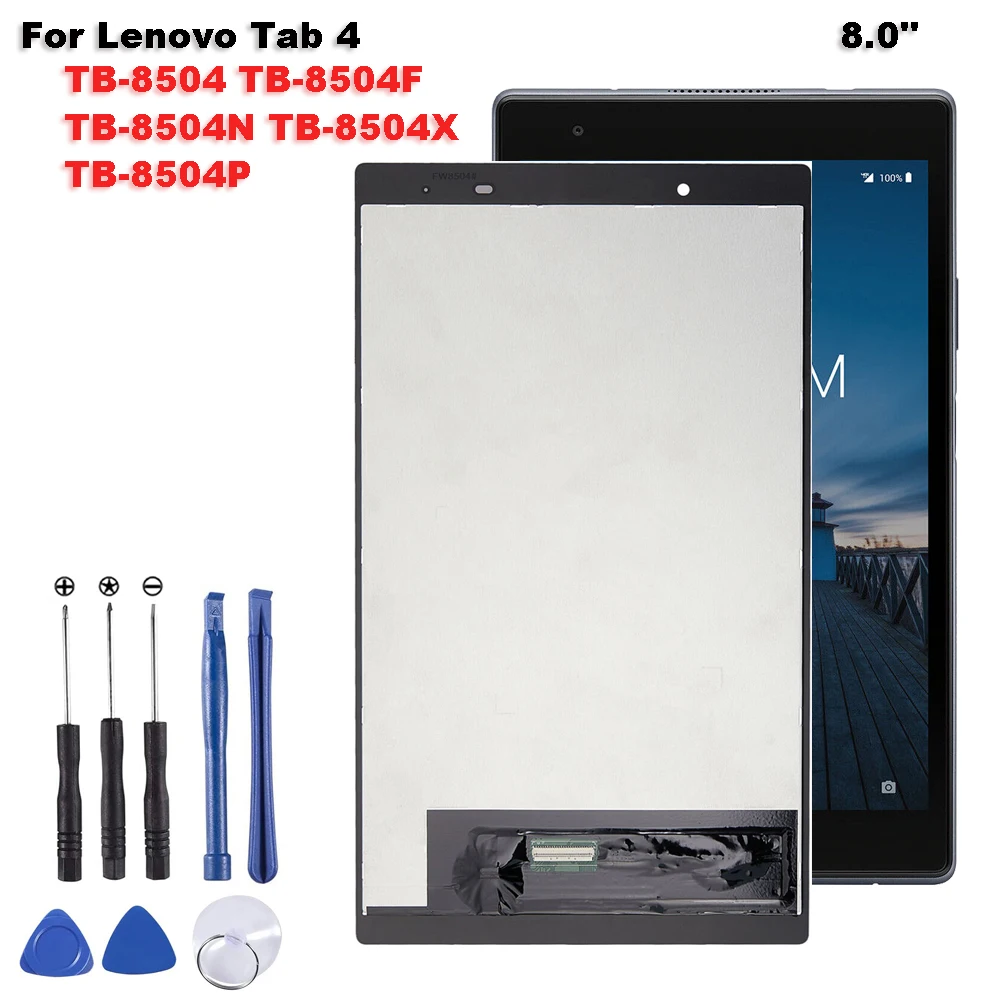 

New LCD Display 8.0" For Lenovo Tab 4 TB-8504 LCD TB-8504F TB-8504N TB-8504X TB-8504P LCD Display Touch Screen Glass Sensor Asse