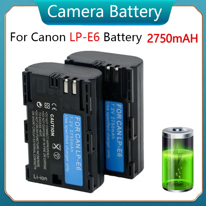 

2750mAh LP-E6 LPE6 Camera Battery For Canon EOS 5D Mark II 2 III 3 6D 7D 60D 60Da 70D 80D 90D DSLR for EOS 5DS Digital Battery