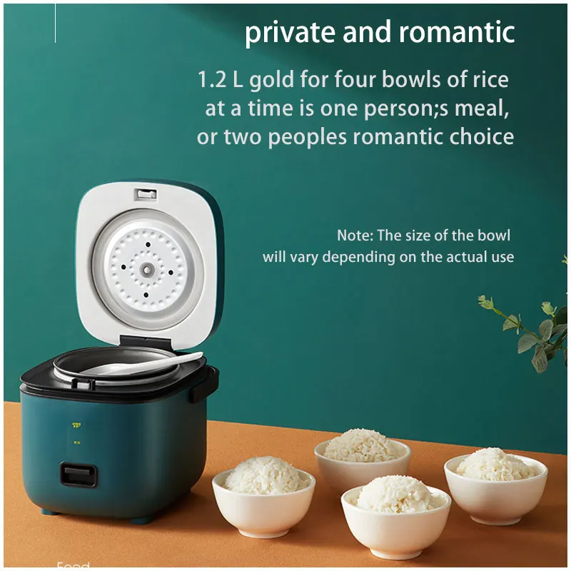 220V 1.2L Cute Mini Rice Cooker Small 1-2 Person Rice Cooker Household  Single Kitchen Small Household Appliances WIth Handle