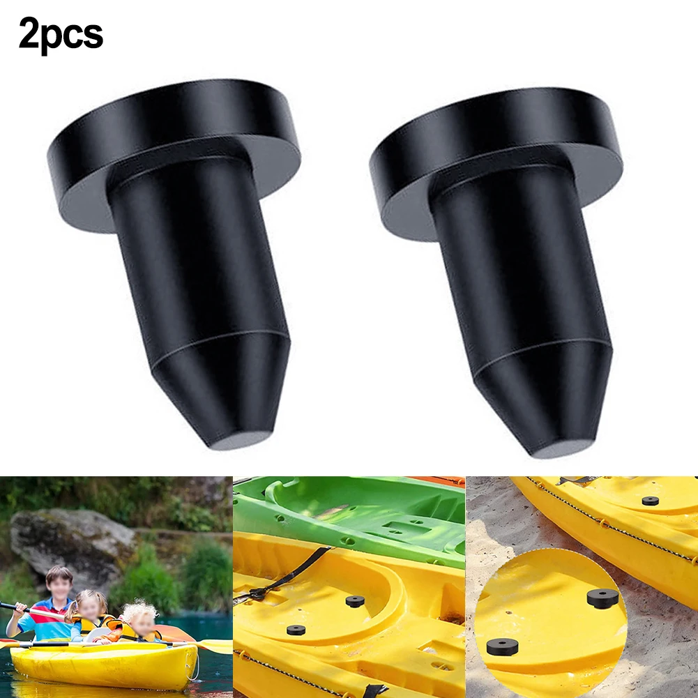 

Brand New Waterproof Plugs Kayak Drain Set Tight Fit 14g 2 Pcs 31*22*22mm Black Corrosion-resistant Functional