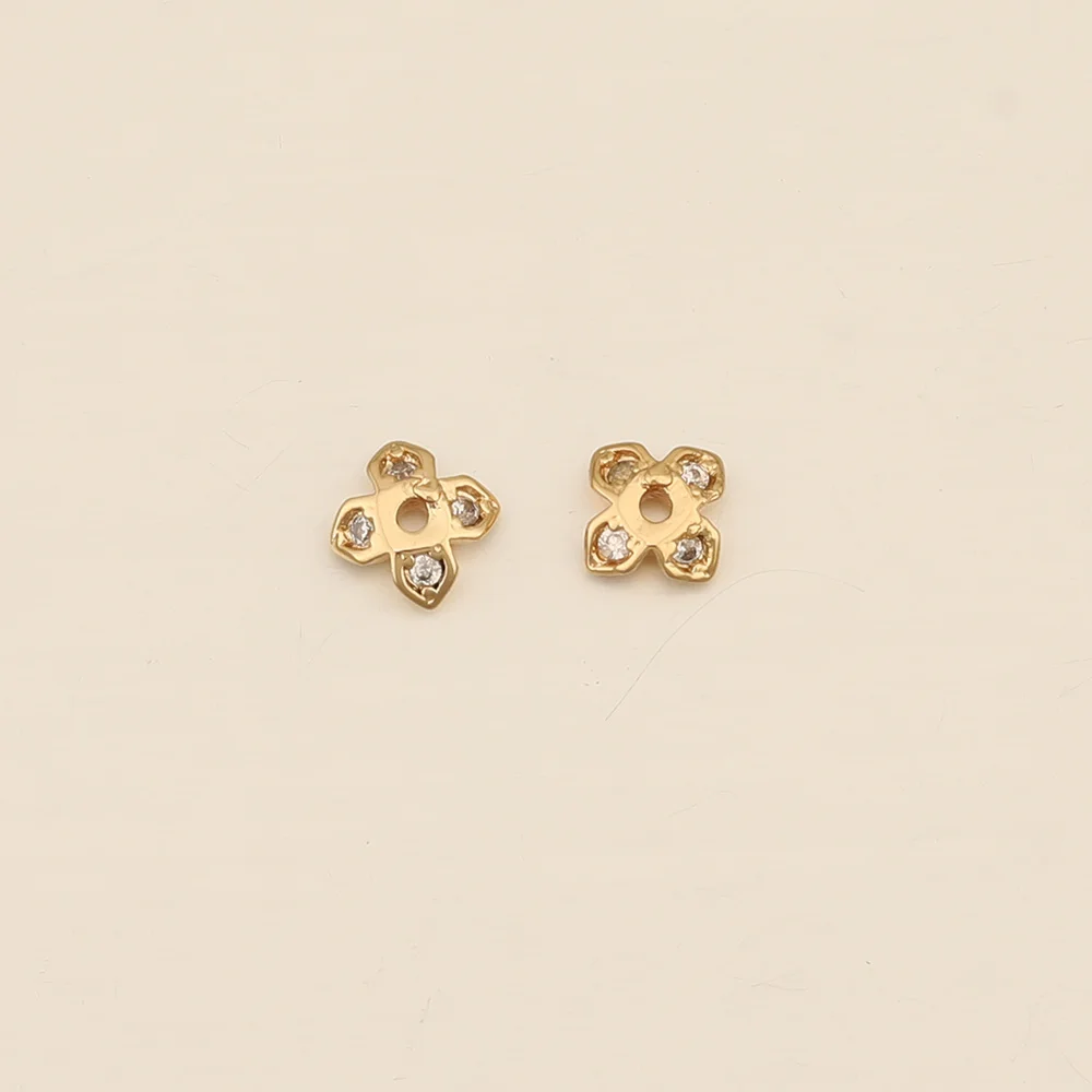 Cordial Design 4*4MM 50Pcs Jewelry Accessories/Jewelry Findings & Components/CZ Stone/Hand Made/Genuine Gold Plating/DIY Making - cordial