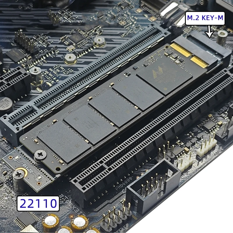 Macbook SSD 변환기 Macbook 2013 2014 2015 2017 A1465 A1466 12 + 6Pin SSD-M2 KEY-M NVME 라이저 카드 어댑터 22110 크기