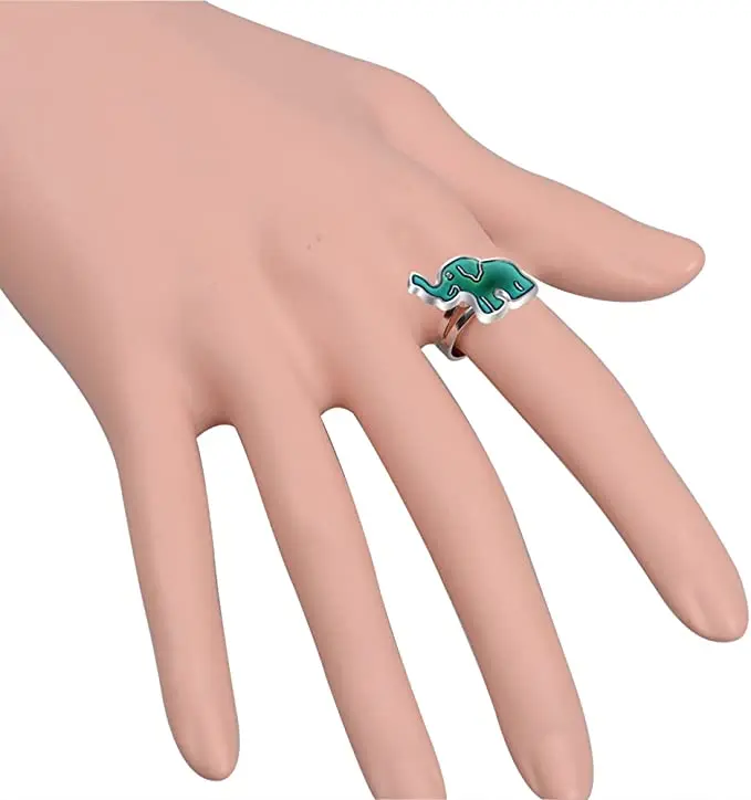 16pcs/lot Mood Rings Female Ring Niche Design Simple Children's Princess Cartoon Cute Animal Temperature Color Change Ring