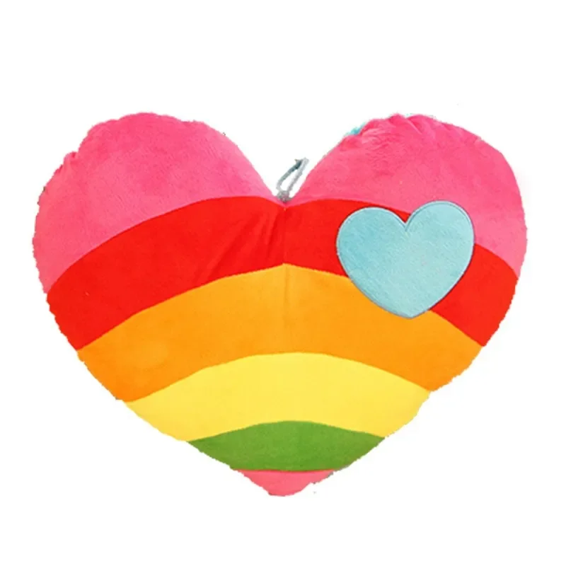 Creative Rainbow Loving Heart Cushion Sofa Pillow Cloud Heart-shaped Couple Fluffy Cushion Soft Plush Pillow Smooth Fabric 5