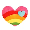 Creative Rainbow Loving Heart Cushion Sofa Pillow Cloud Heart-shaped Couple Fluffy Cushion Soft Plush Pillow Smooth Fabric 5