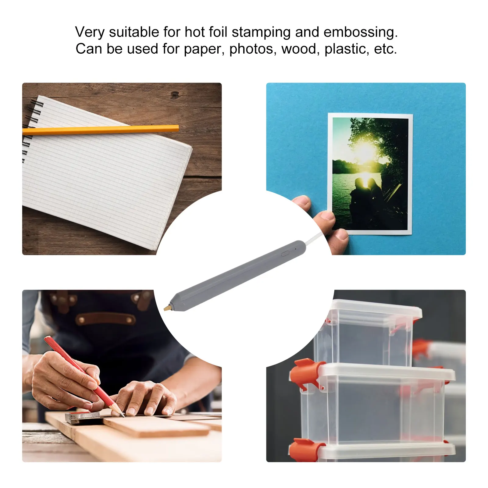DIY Accessory Hot Foil Pen Hot Foil Pen USB Heat Stamping Embossing ABS Crafting Tool for Drawing Writing Heat