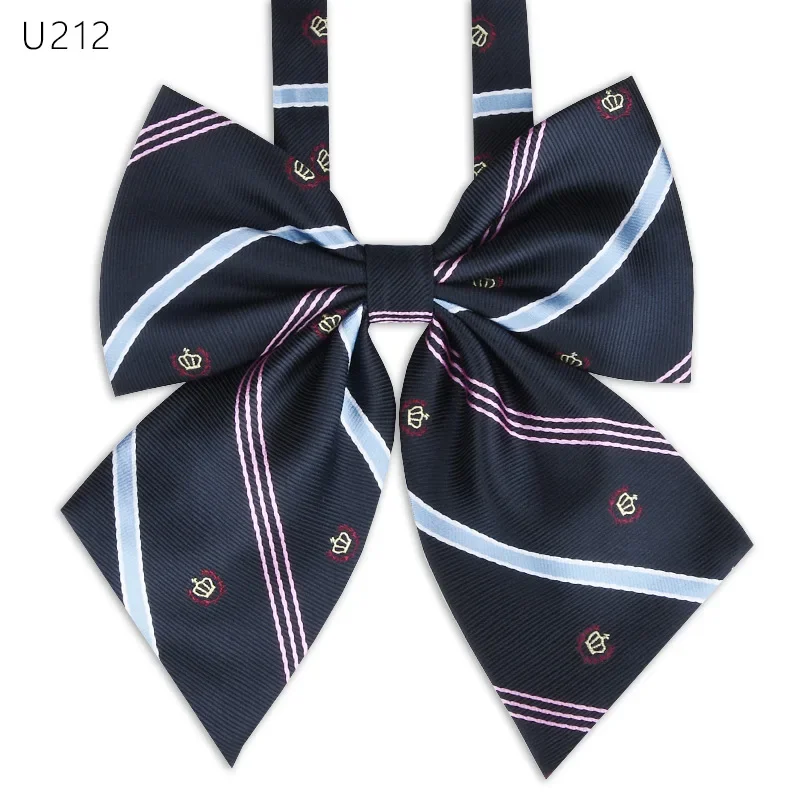 Women Bowtie School Uniform Ribbon Led Rope Necktie Handmade Shirt Butterfly