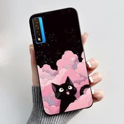 Floral Pattern Shockproof Case - Fashion Cartoon Design, Soft Black Cover for TCL 20 5G (HEI - TPU126)