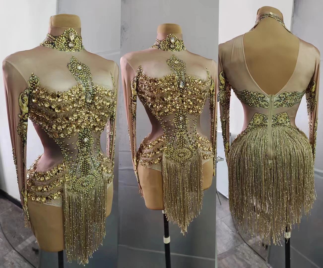 sparkly-alt-n-rhinestones-fringe-leotard-womenbirthday-gece-kul-b-parti