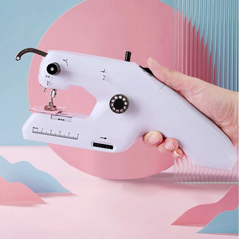 Handheld dual thread sewing machine, household electric small hand