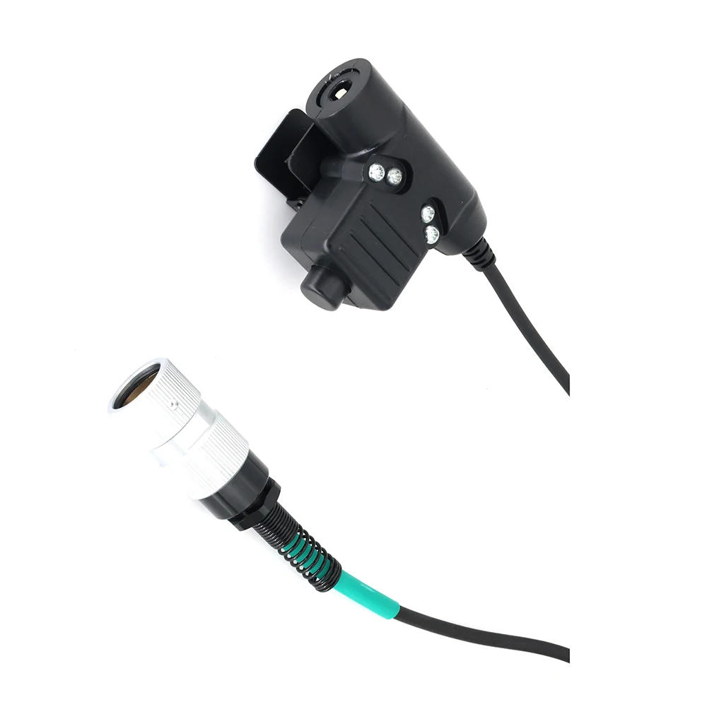 6 pin U94 PTT Cable NATO Plug Walkie Talkie Headset Adapter for PRC-152 two way radio