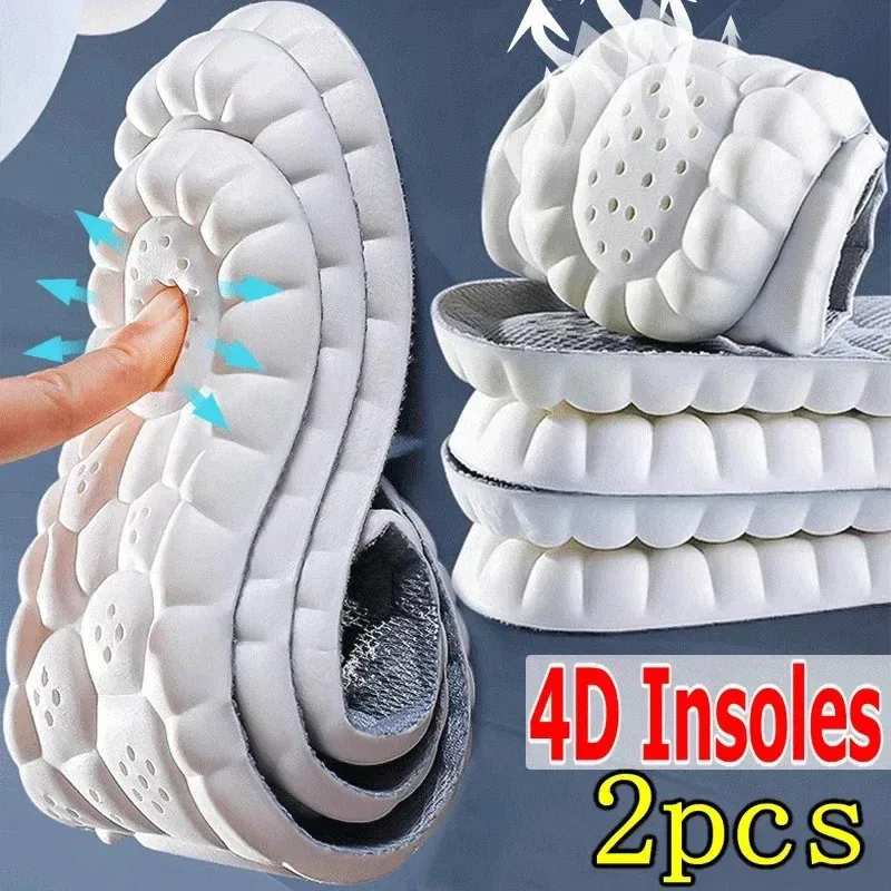 4DCloudTechnologyInsoleSuperComfortbleShoeInsolesMemoryFoamforWomenMenArchSupportMassageSteppersSoleInserts-AliExpress