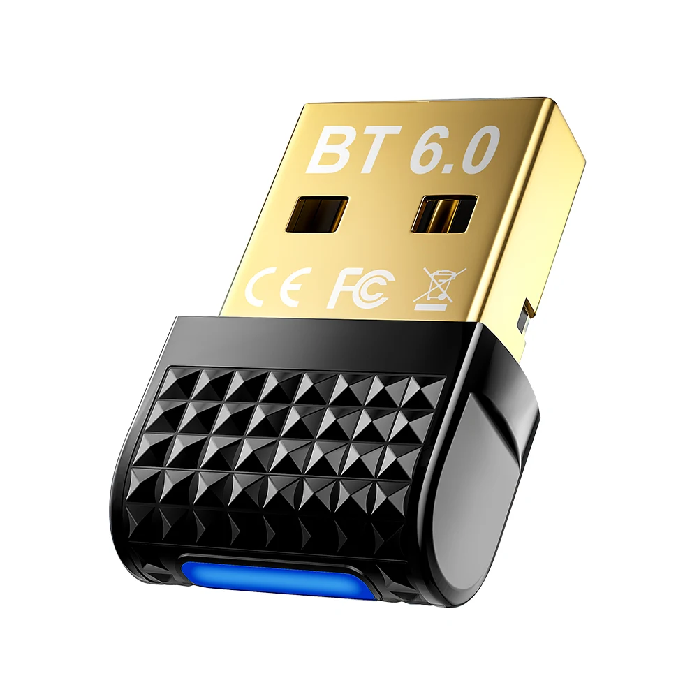 BT 6.0 어댑터 USB BT 어댑터 플러그 앤 플레이 무선 BT 송수신기 PC 마우스 키보드 헤드폰 스피커용