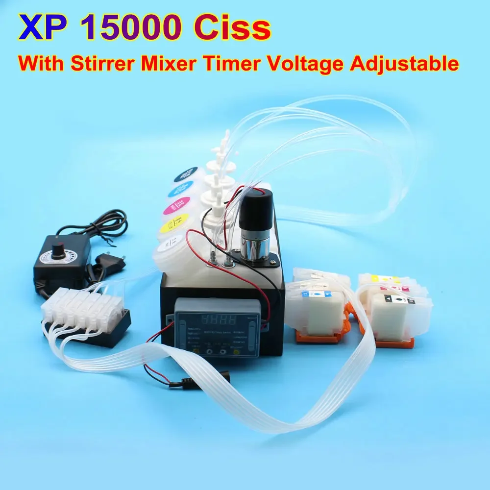 DTF DTG CISS For EpsonXP-15000 DTF Ink System White Ink Tank With Adjustable Voltage Power Stirrer Mixer Timer XP 15000 Tank Kit