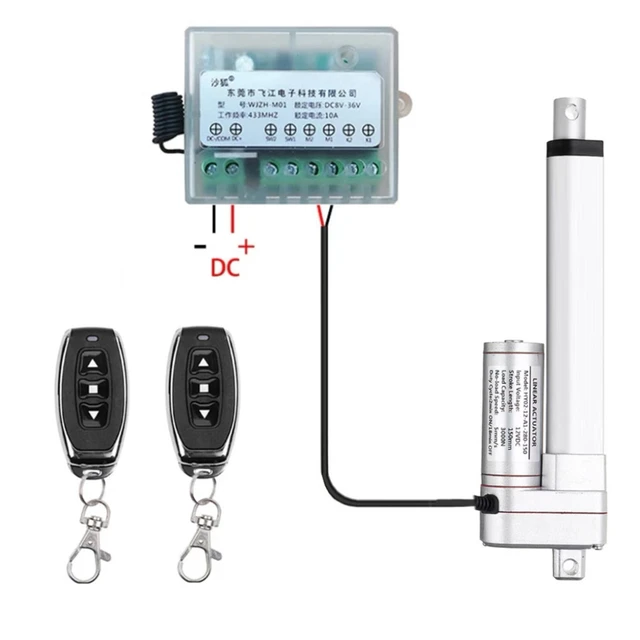 Actuador Lineal Cc 12v 50mm 100mm 150mm 200mm 250mm Longitud