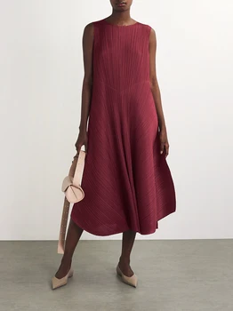 Miyake Pleated Sleeveless Loose Bud dress 1