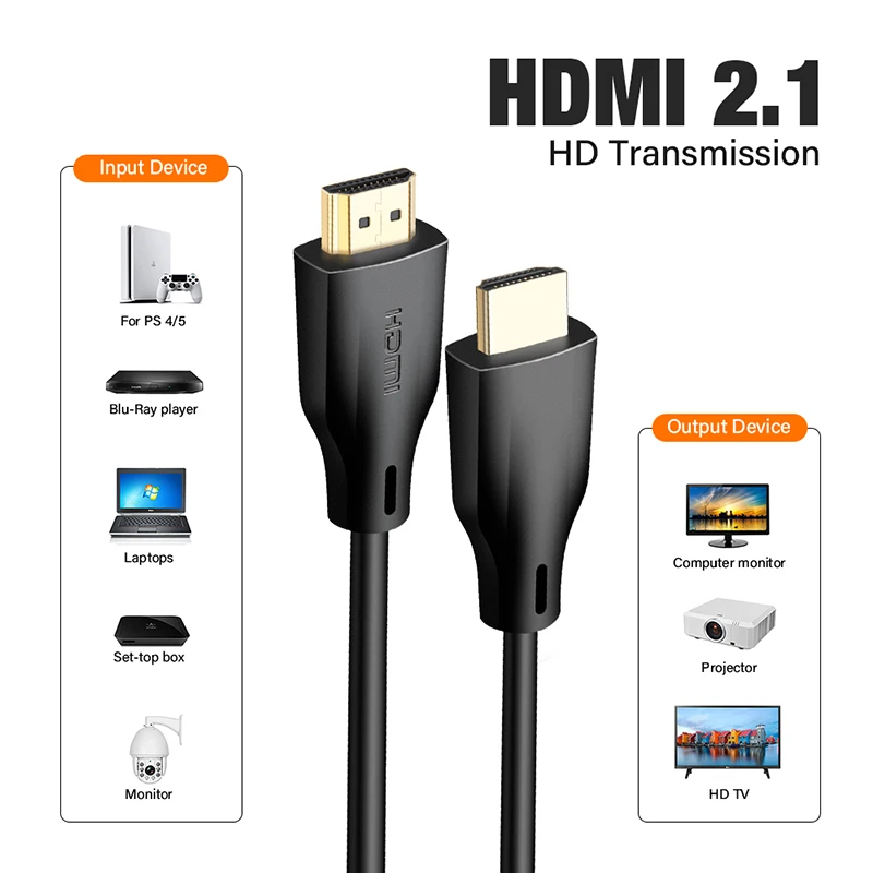 HDMI Cable For TV Laptop PC PS4 PS5 Switch Ultra High Speed 8K