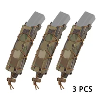 Tactical Long 9mm Magazine Pouch Pistol Submachine Gun Mag Carrier Extended Single Bag Versatile MOLLE Outdoor Hunting Airsoft 1