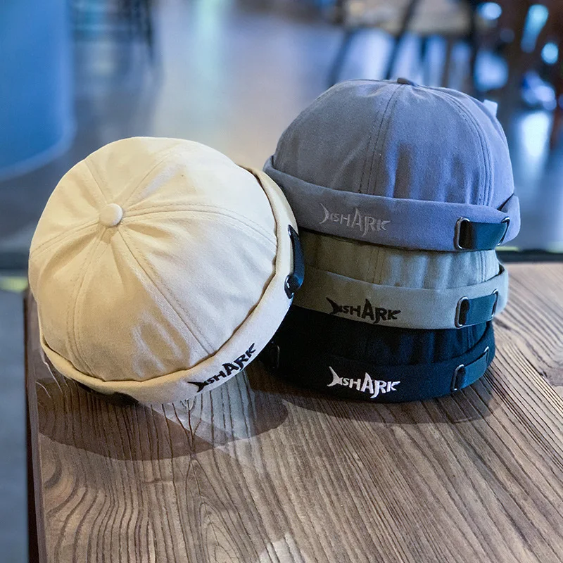 Docker Brimless Beanie Cap – Adjustable Retro Rolled Cuff Skullcap For All Seasons - View #6
