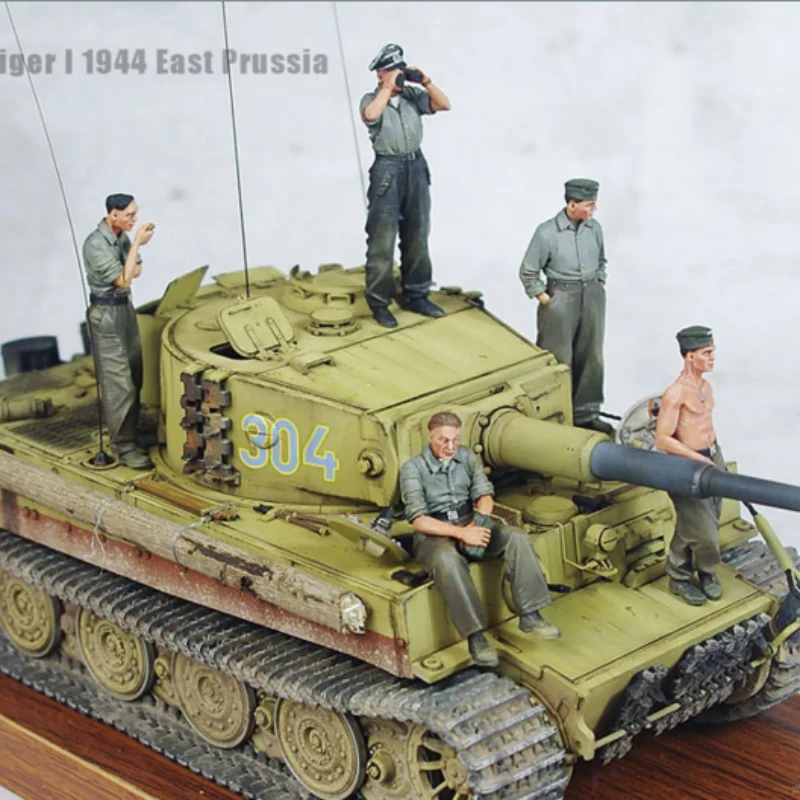1/35 레진 군인 모델 GK - 독일군 탱크 트루퍼(5개 피규어) - 조립되지 않은 미도색 DIY 키트 - 620