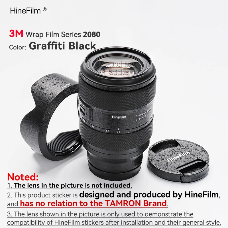 마운트 렌즈용 탐론 35-100F2.8 맞춤형 스킨 랩 커버 35-100 F2.8 렌즈 데칼 스킨 35 100 스티커 35-100mm F2.8