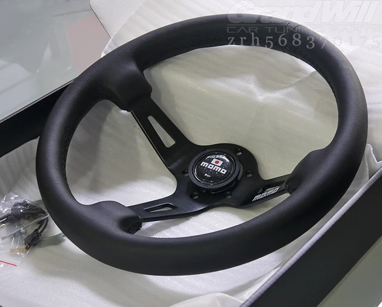 MOMO FULL SPEED 328Φ 90mm DEEP MOMO fullspeed 350MM 14' Deep cone 90mm Suede/Genuine