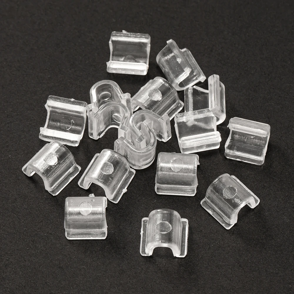 100 Stück Kunststoff schwarz weiß Haars eil Basis Einstellungen Schnalle Haarring Gummiband halter Bogen Schmuck Herstellung Zubehör Zubehör – Detail 3