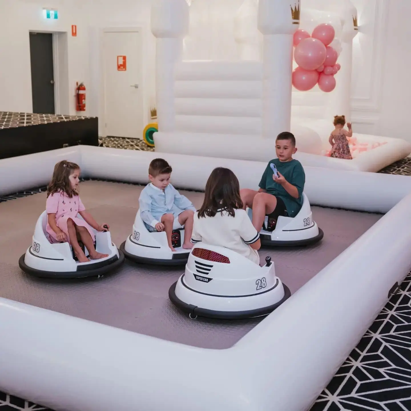 Outdoor Amusement Inflatable Bumper Car Go Kart Track Bumper car race track inflatable go kart race tracks 4