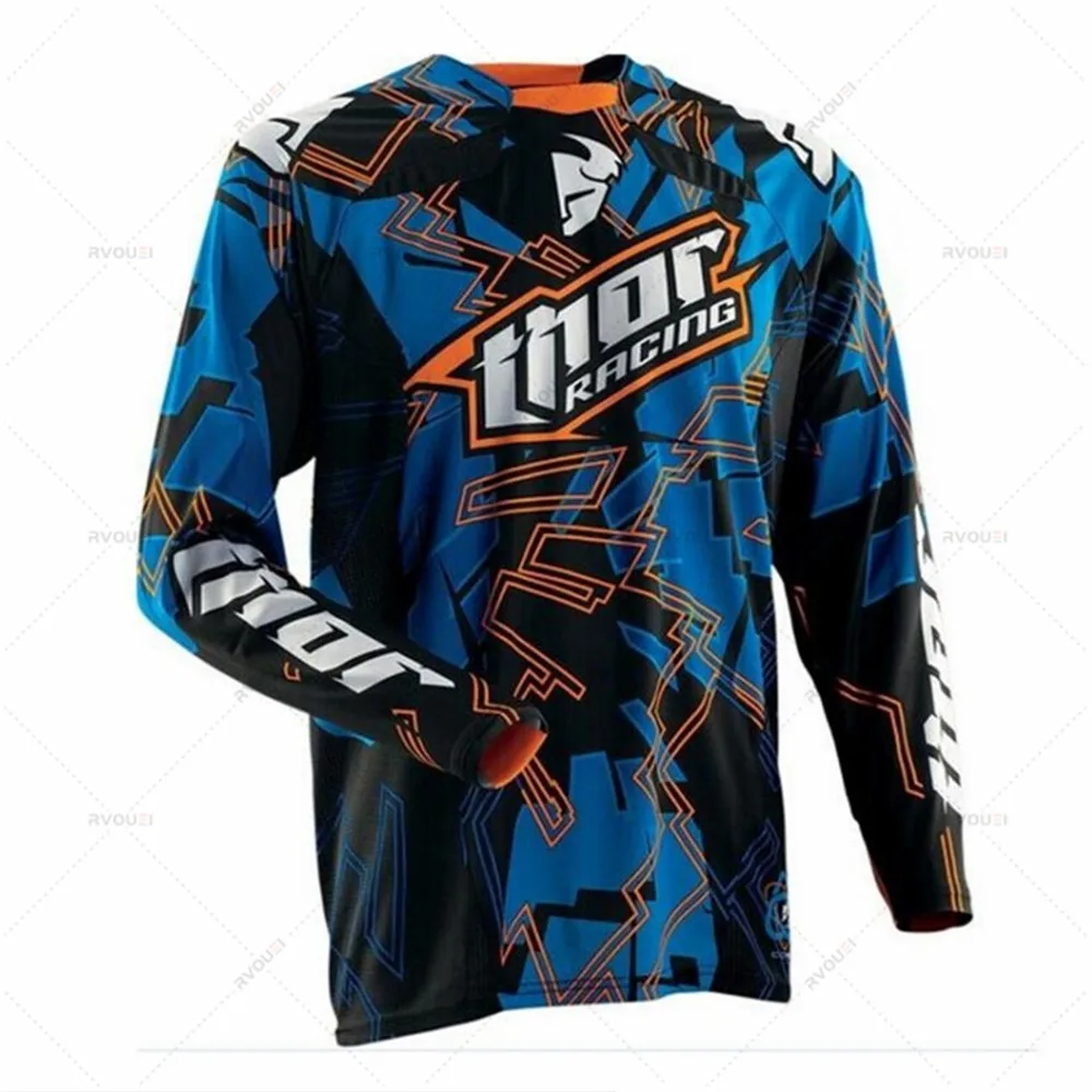 thumbnail image 1 of Camiseta de descenso para equipo de ciclismo de montaña y motociclismo, nueva para carreras, MTB, todoterreno, DH, MX, camiseta de locomotora para bicicleta, cross country, 2025, 1 of 5